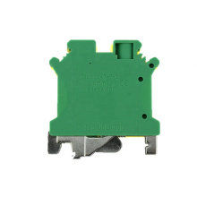 USLKG6N Yellow green 10mm2 grounding din rail terminal block